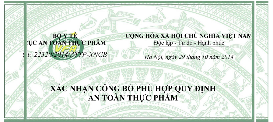 Bản công bố chứng nhận ATTP sản phẩm Tỏi Kim Cương