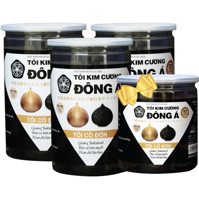 Combo 03 hộp Tỏi Kim Cương 300gr tặng 01 hộp 200gr